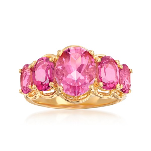 Ross-Simons 4.50 ct. t.w. Gemstone 5-Stone Ring in 18kt Gold