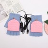USB Heating Gloves Full Finger Half Fingerless Double Sided Heating