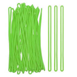 Luggage Tag Loops, PVC Luggage Straps Worm Loops- Fitting for(Bag Tags - Suitcase Label - ID Card) 6 Inch & 40 Pack & Green