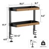 Verponity Clamp-on Desk Shelf 16",2-Tier Desktop or Under Desk Shelving
