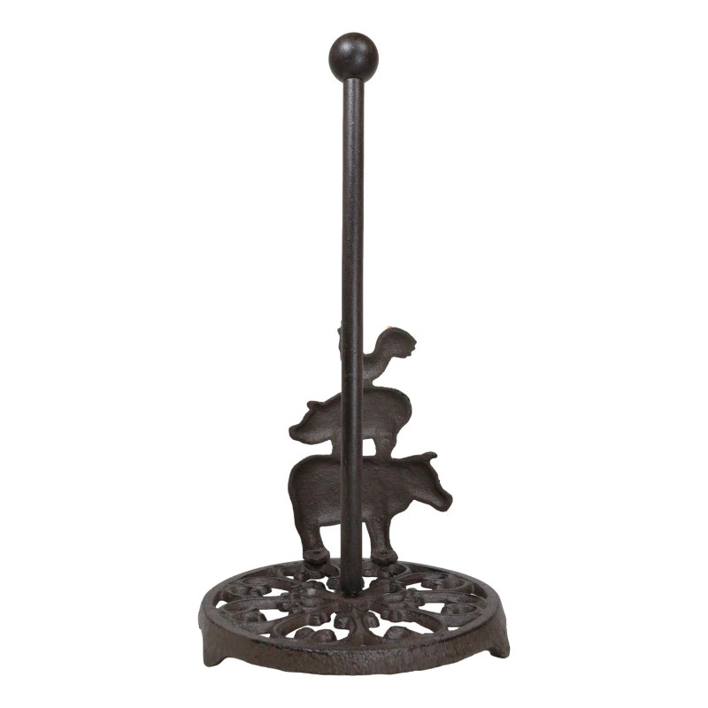 Ebros Gift Cast Iron Rustic Farm Barn Animals Rooster Pig