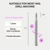 Curacoro Cuticle Nail Drill Bit 3/32'' - 1.2mm Flame Polygon