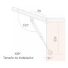 Herrajes Guerrero Pistón Amortiguador De Gas Para Puertas Paquete De