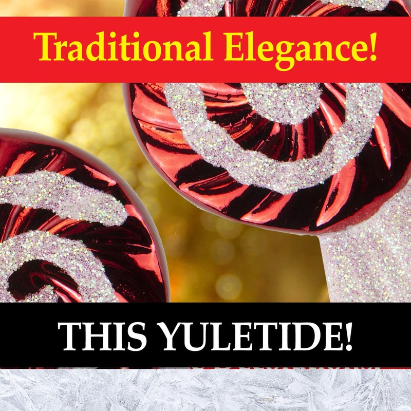 VFM - Red & White 10cm Sweet Baubles Swirl Candy