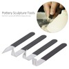 Haosie 4PCS Clay Carving Knife Tools, Metal Pottery Clay Carving