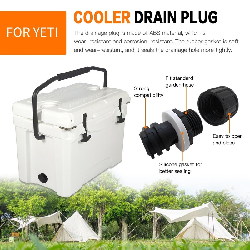 Replacement Drain Plug with Hose Connection For RTIC 20 45