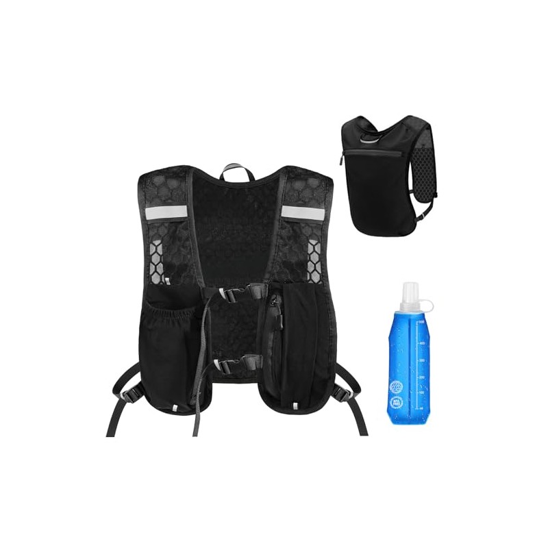 Running Vest for Men and Women, Breathable & Reflective Hydration