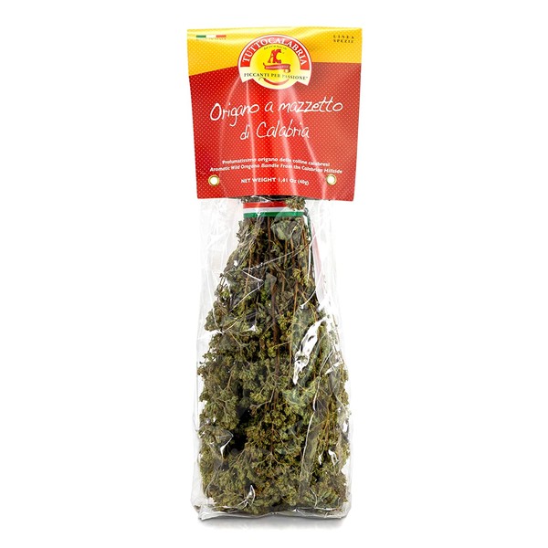 Dried Calabrian Oregano on Stem 1 pack x 40 g by TuttoCalabria (1 Pack)