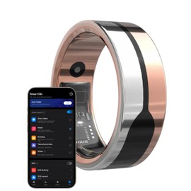 Bewinner Aizo Ring - Your Life Partner, Upgraded Smart Ring Pro with Remote Control & Calendar Reminder, 5ATM Waterproof Fitness Tracker, Rosegold for Women Daily Use (Size 8)