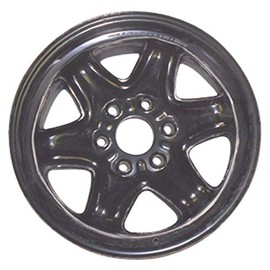 Multiple Manufactures STL05407U45 Black Wheel with Painted and Meets All Federal Motor Safety Standards (17 x 7.5 inches /6 x 132 mm, 50 mm Offset)
