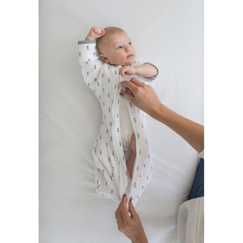 SwaddleDesigns Swaddle Sack with Arms Up, Tiny Hedgehog, Black, Small,