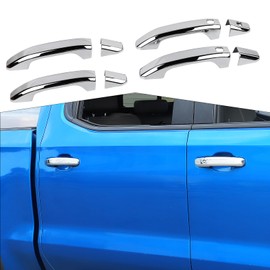 JeCar Chrome Door Handle Covers Trim Exterior Accessories Compatible with Chevy Colorado & GMC-Canyon 2023-2024, for Silverado & GMC-Sierra 2019-2024