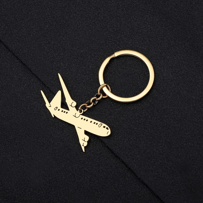 DOWAY Cute Airplane Keychain Helicopter Propeller Keychain for Traveller Women