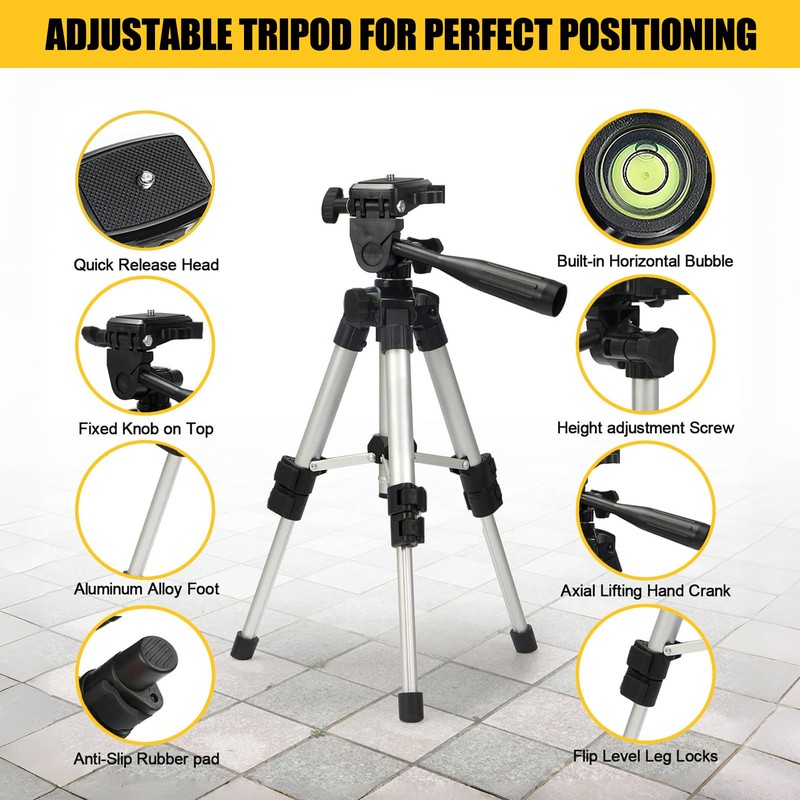 Laser Level with Tripod, Green Cross Line Laser Lever with