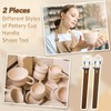 Therwen 2 Pcs Sculpture Scraper Pottery Carving Tool Pottery Cup