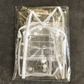 Harvest Hounds Clear 100% Waterproof Dog Raincoat Size Small NEW