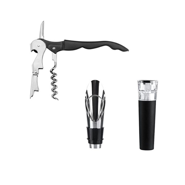 Professional 3 in 1 Wine Preservation Kit with Sommelier Corkscrew