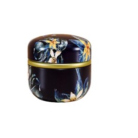 2PCS Body Powder Puff and Container, 3.35" Portable Empty PowderContainer with Puff for Baby Women's Loose Dusting, Powder Case Jar Box with Lids for Bath Home and Travel Use (Dark Blue)