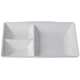 J-kitchens Serving Plate, 10.4 inches (26.5 cm), Long Angle Deep 2-1 Plate, White Aqua (White Back), Pollution Prevention, 10.5 inches (26.7 cm), Model No. 870643, Made in Japan