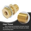 Boeray 2pcs Bulkhead Brass Pipe Fitting 1/2 Inch NPT Female