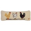 Chandler 4 Corners Artist-Designed Three Hens Hand-Hooked Wool Decorative Throw