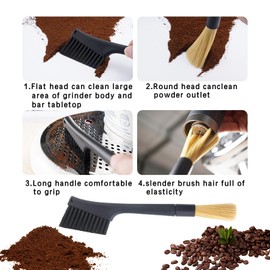 Coffee Brush,3pcs Espresso Brush Coffee Cleaning Brush Coffee Filter Cleaning Brush,Suitable For Espresso Machine With Grinder For Home,Espresso Machine Cleaning Set.