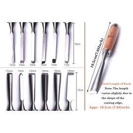 ATOPLEE 12pcs Wood Carving Tools for Woodworking,Professional Wood Chisel Set with Premium Case and Roll Up Bags for Carpenter Craftsman Gift in Most Wood Carving Project