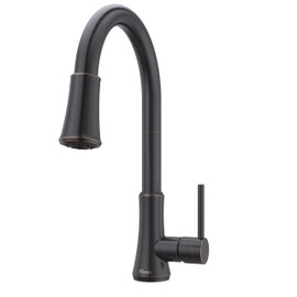 Pfister G529-PF2Y Pfirst Single Handle Pull Down Kitchen Faucet, Tuscan Bronze