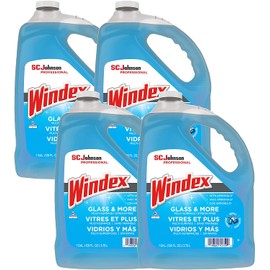Windex® Glass & Multi-Surface Cleaner (696503),Blue 128 ounce, pack of 4