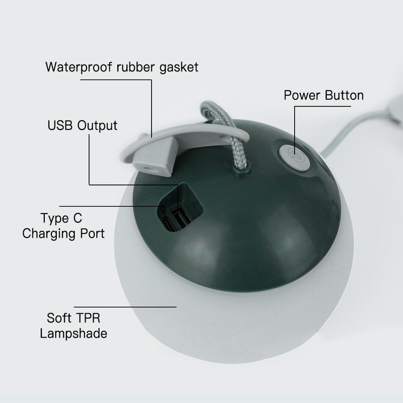 Camping Lantern USB Rechargeable Camping LED Tent Light Flashlight Lamp