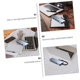 OHPHCALL USB Type- Adapter Ports for High-Speed Data Transfer Compatible Laptops Tablets and Phones Design Essential Expansion Accessory for Your Devices