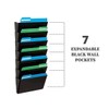 1InTheHome Expandable Wall File Organizer, Letter-Sized,"7 Pocket, Black"