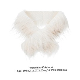 jojofuny Faux Fur Craft Ribbon White Artificial Fur Trim for DIY Clothing Shoes Home Decor for Holiday Decorations Handicraft Projects