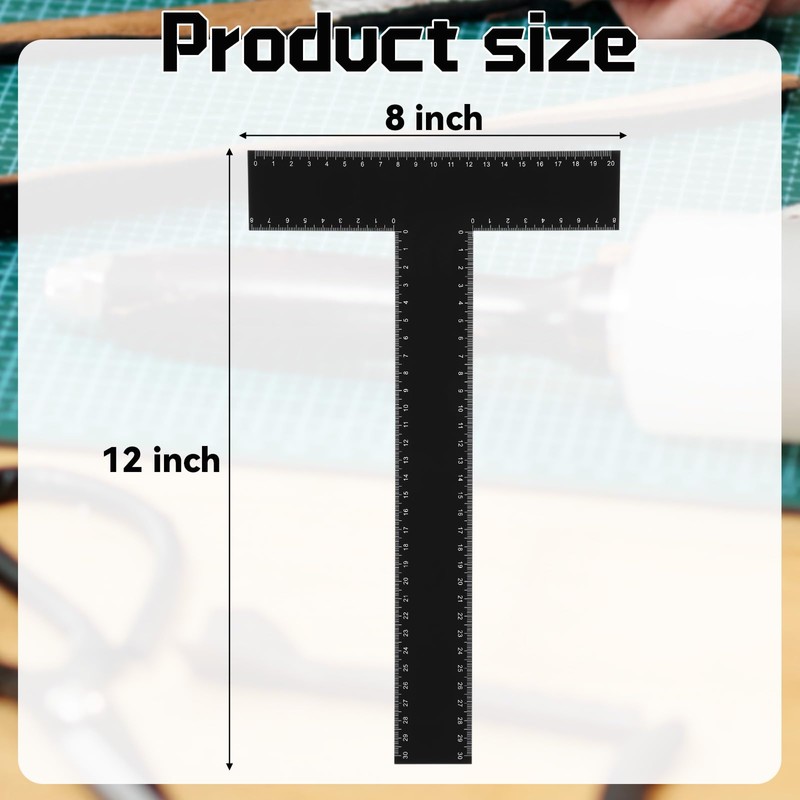 AmazingSpark 2 Pack T Square Rulers, 12 Inch Acrylic T