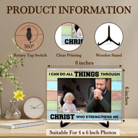 wenhihsiy Christian Gifts Picture Frame, Inspirational Photo Frames With Stand, Birthday Christmas Religious Gifts For Family Friend, 6x8 Picture Frame Tabletop Decor - Fits 4x6 Inches Photo（34）