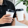 RACETOP Disposable Coffee Cups with Lids 12 oz 100 pack,