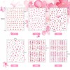 Chisafly Nail Stickers, Flowers, Cherry Blossoms, Nail Stickers, Double Cherry