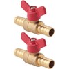 1/2" Brass Pex Ball Valve with Red Handle for Shutting