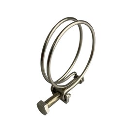 Stainless Steel Double Wire Hose Clips 68-76mm Pond Pipe Screw Tight Koi Fish Fitting Filter Pump Clamp x10