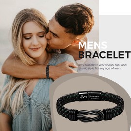 Btysun Gifts for Husband Infinity Bracelet Romantic Husband Valentine Gifts from Wife Sentimential Birthday Gift for Husband I Love You Jewelry