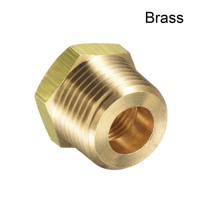 sourcing map Brass Pipe Fitting Reducer Adapter 1/2NPT Male x