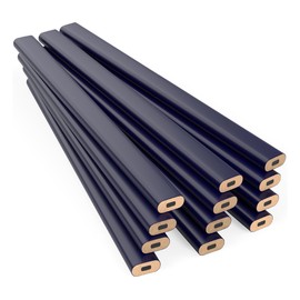 GRAPHITE Hard Lead Carpenter Pencil #2 Lumber Pencil (1) Pack of 12 PCS - Industrial Pencil Wood Flooring Marker for Wood Working Tools Marking & Concrete Marking - Blue