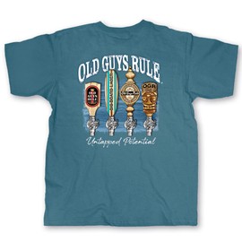 OLD GUYS RULE playera gráfica para hombre, Untap Potential II, Día del Padre, regalo de cumpleaños, divertida playera novedosa para los amantes de la cerveza, marino, Large