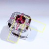 1.7 Carat Natural Rhodolite Garnet Ring, Razzberry Custom Gemstone Designs,