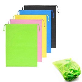 5Pcs Travel Drawstring Shoe Bags,Portable Travel Non-Woven Shoe Packing Organizers Tote Bags Drawstring,Multifunctional Shoe Bag Storage Bags for Men and Women Travel Accessories(5colors）