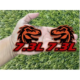 Badge Addictz Red Eye Godzilla Badges Emblem RAGING Red 7.3 Black/Orange 2 BADGES Aggressive