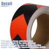 ACROPIX Universal 5cmx10m Red and Black Arrow Reflective Stickers Reflective