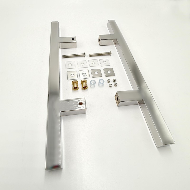 NovaNectar Square Ladder Pull Back-to-Back Handle, 304 Stainless Steel Bathroom