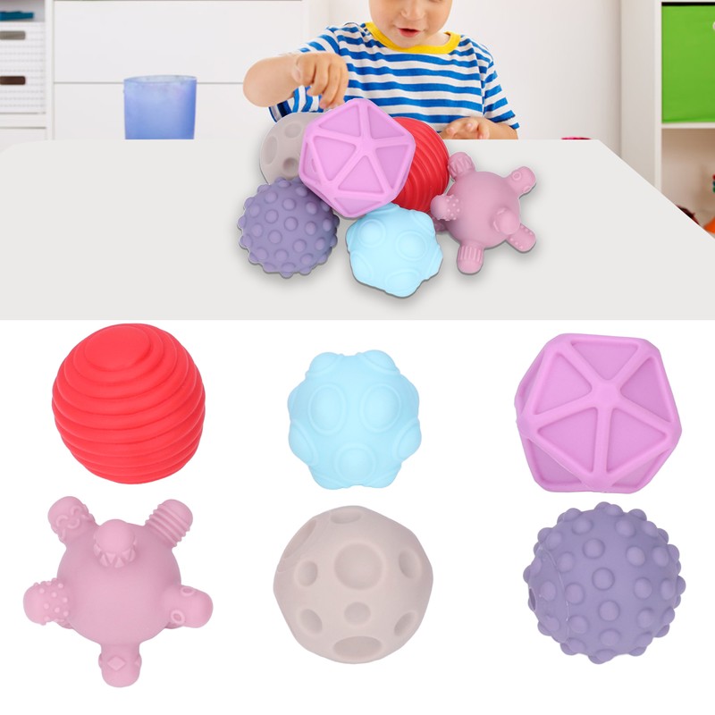 Soft Rubber Building Blocks DIY Infants Toddlers Manual Brain Relief