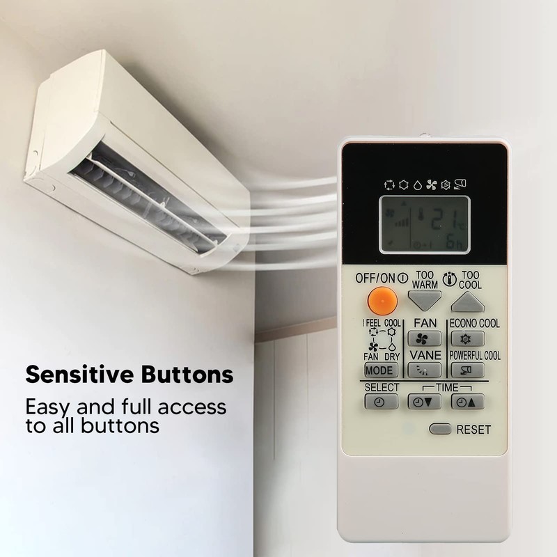 Goshyda Air Conditioner Remote Control for Mitsubishi, Remote Controller Replacement